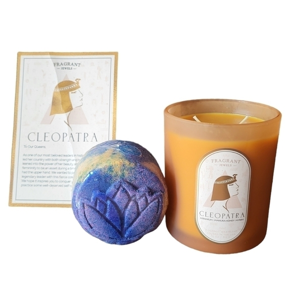 FRAGRANT JEWELS Cleopatra Candle and Bath Bomb Set NIB - Picture 1 of 7